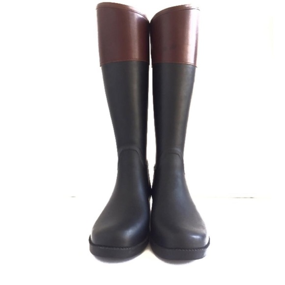 Tory Burch Diana Rubber/leather rain boot sz 6/37 - Picture 2 of 11